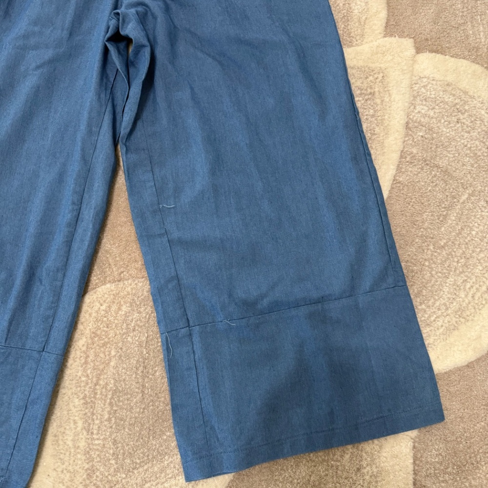 Blue Ruffled Jumpsuit - Picture 2 of 5